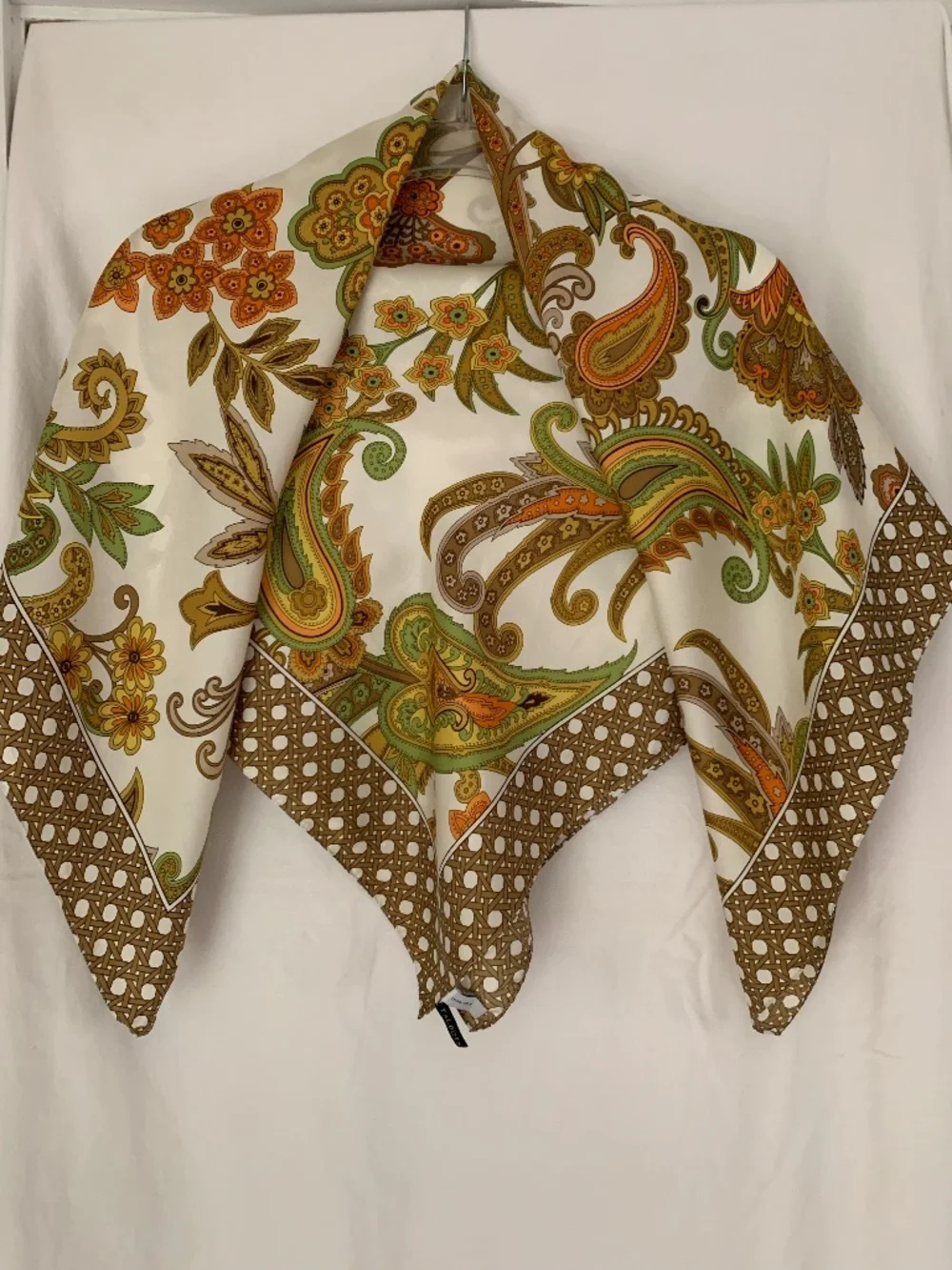 Talbots 100% silk paisley print scarf